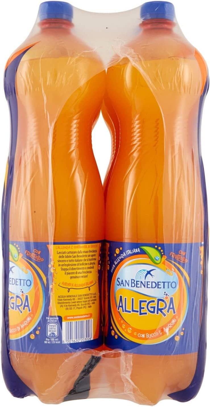 San Benedetto - Aranciata, con fruttosio - 1500 ml [confezione da 6]