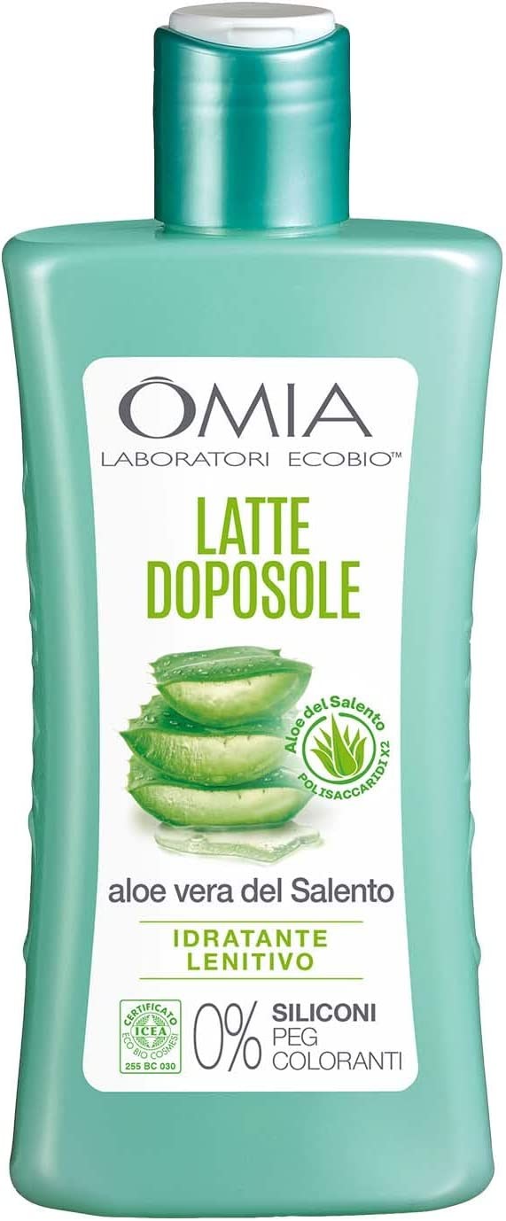 Omia, Doposole Latte Lenitivo con Aloe Vera del Salento, Azione Idratante e Nutriente, Effetto Riparatore, con Olio di Argan, Ma