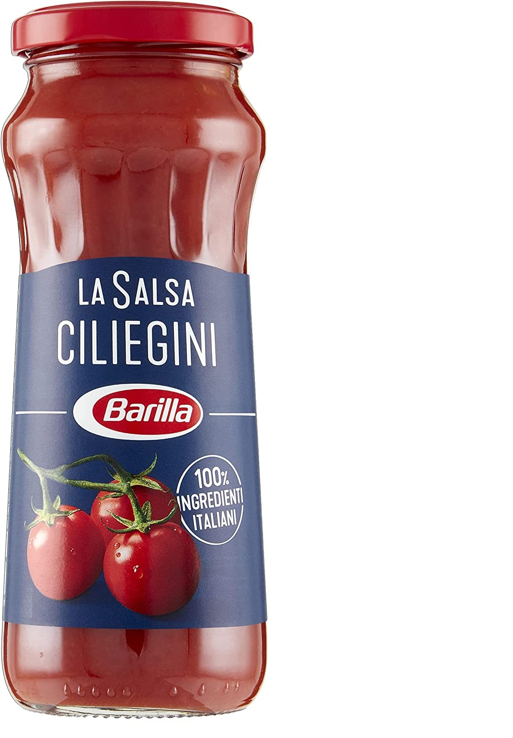 Barilla Salsa Pronta Ciliegini con Pomodori Ciliegini 100% Italiani, Senza Conservanti e Zuccheri Aggiunti, 300 g