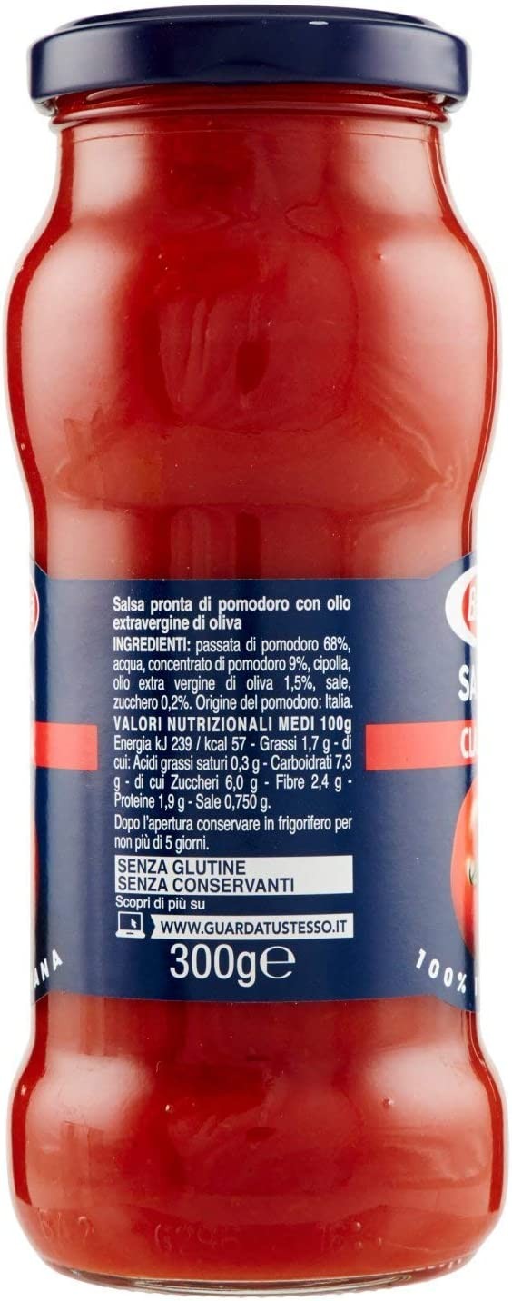 DONAZIONE A BANCO ALIMENTARE - Barilla - Sugo Salsa Classica, con Pomodoro e Olio Extra Vergine di Oliva, Senza Glutine - 300 g