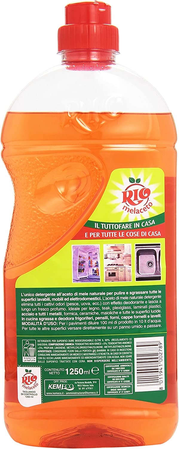Rio Melaceto Aceto di Mele Naturale Detergente - 1250 ml – Raspada