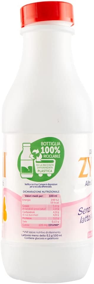 LATTE UHT ZYMIL GUSTOSO DIGERIBILE 1lt - confezione da 6 bottiglie