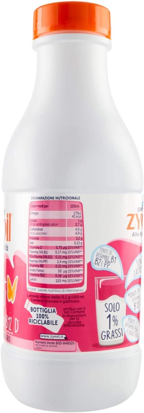 Zymil Alta Digeribilità Senza Lattosio Benefit Vitamina B12 e D* 1000 ml