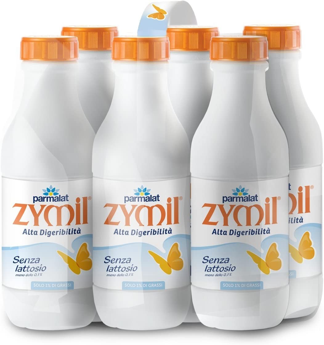 Zymil Latte Speciale Parzialmente Scremato senza Lattosio - Valigetta da 6 Bottiglie da 1 L