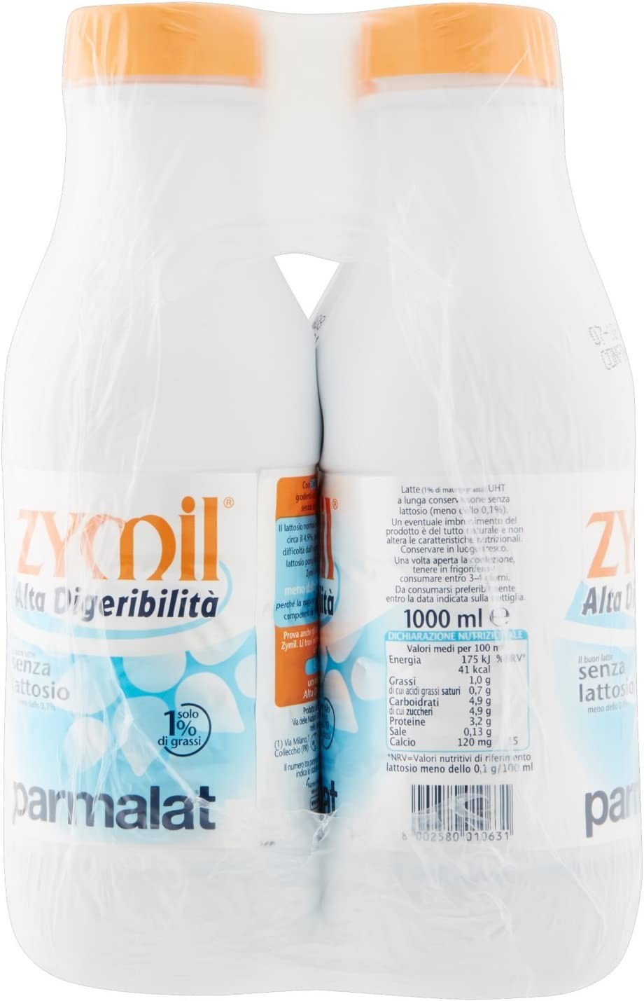 Parmalat Latte Zymil scremato UHT ad Alta Digeribilita' 0% di Grassi 6  Bottiglie da Litri 1 - Buonitaly