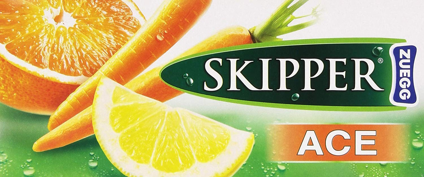 Skipper - Bevanda all'Arancia, Carota e Limone, con Vitamine ACE - 8 confezioni da 3 pezzi da 200 ml [24 pezzi, 4800 ml]