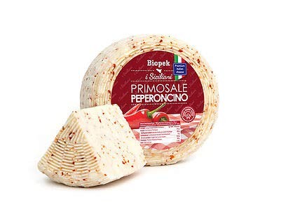 Pecorino Primosale al Peperoncino Prodotto in Sicilia Kg. 1,300/1,500 Circa