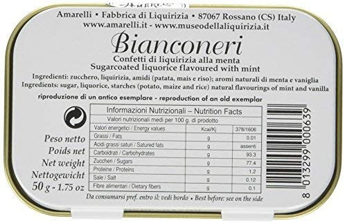 Amarelli 3483 - Liquirizia Latta da 50g da collezione Bianconeri