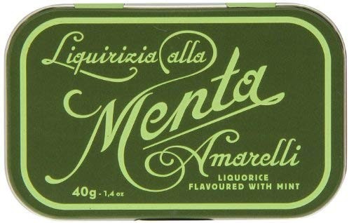Amarelli Liquirizia scatola latta 40 gr. "GREEN" - FAVETTE ALLA MENTA