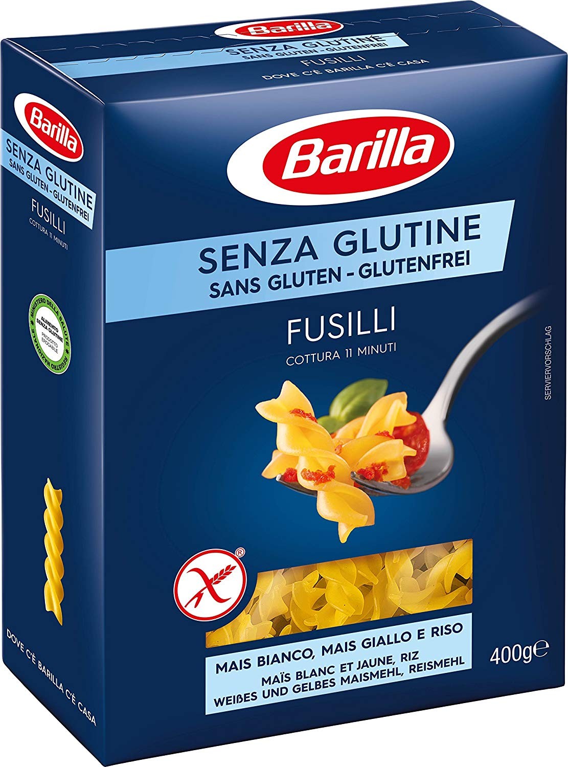 Barilla - pasta senza glutine - Fusilli - 6 pezzi da 400 g [2400 g]