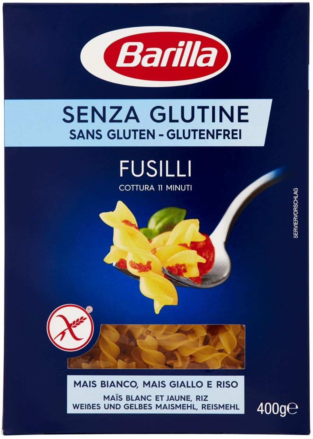 Barilla - pasta senza glutine - Fusilli - 6 pezzi da 400 g [2400 g]