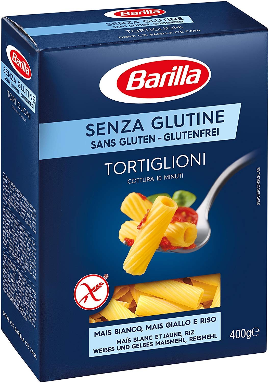 Barilla - pasta senza glutine - Tortiglioni - 7 pezzi da 400 g [2800 g]