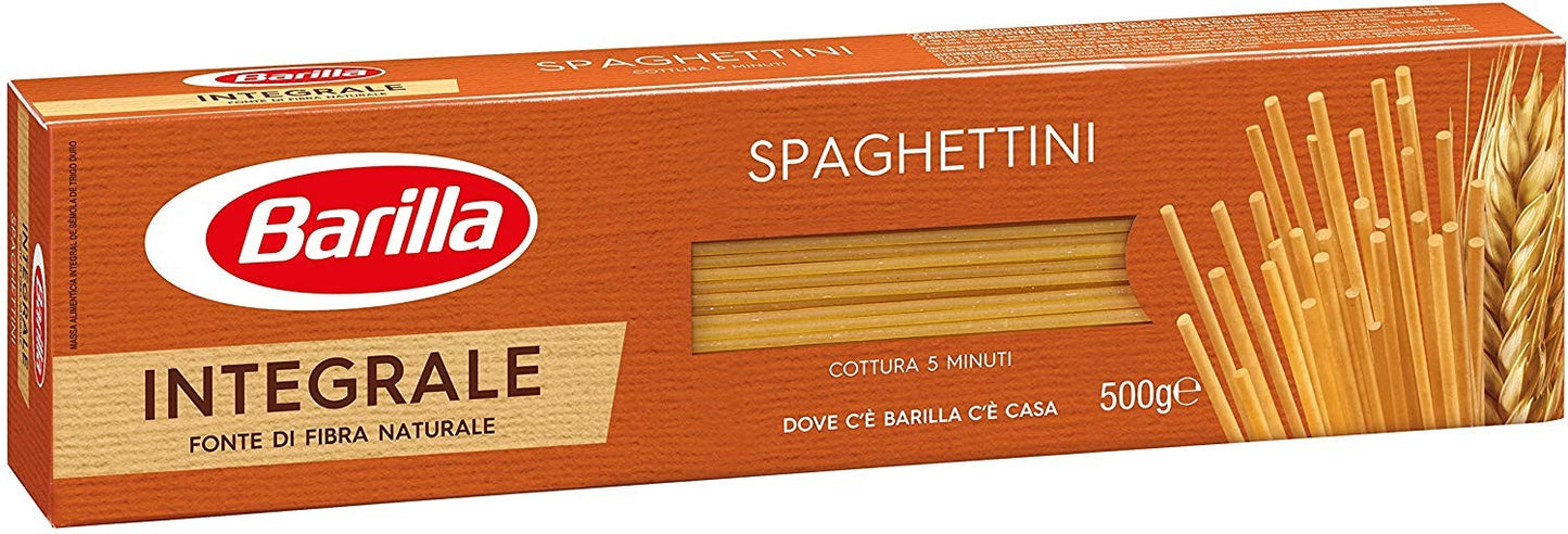 Barilla - Spaghettini N.3, Pasta Di Semola Integrale Di Grano Duro - 5 pezzi da 500 g [2500 g]