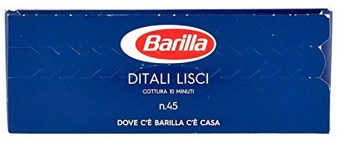 Barilla 045 Ditali Lisci - 6 pezzi da 500 g [3 kg]