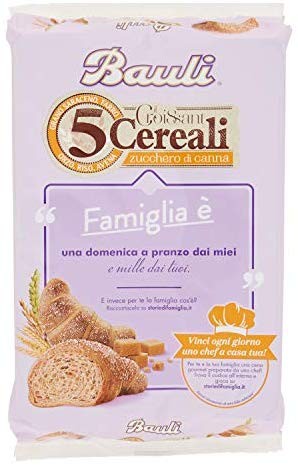 Bauli - 5 Cereali, 6 Croissant con Zucchero di Canna - 240 g