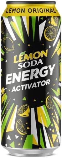 1X - Lemonsoda Energy Activator - gusto LEMON ORIGINAL - 33 cl 330ml [Confezione da 1] - Lemon Soda Limone (New Packaging)