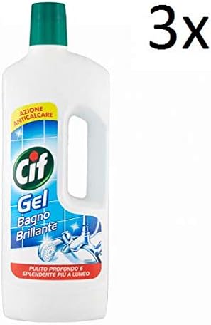 Cif Gel bagno 3 X brillante detergente per bagno chiaro 750 ML bagno