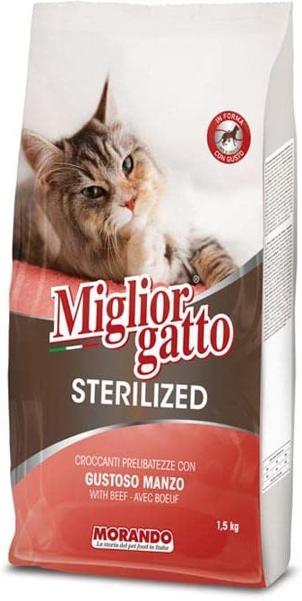 Migliorgatto Sterilized croquettes Beef