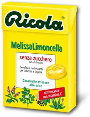 Caramelle Ricola Melissa Limoncella in Astuccio pz 10 - Senza Glutine e Senza Lattosio