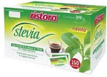astuccio Ristora stevia con estratto di foglie di stevia più fibre naturali senza glutine dolcificante di origine naturale 150 bustine