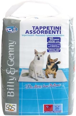 Di.Pri.ma Billy & Genny Tappetini Traversa Assorbenti per Animali 60X90 Confezione da 10 Pz