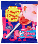 Chupa Chups Lecca Lecca Bubblegum, Maxi Lollipop Gusto Ciliegia con Ripieno Big Babol, 6 Confezioni da 8 Lollipops Monopezzi