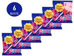 Chupa Chups Lecca Lecca Bubblegum, Maxi Lollipop Gusto Ciliegia con Ripieno Big Babol, 6 Confezioni da 8 Lollipops Monopezzi