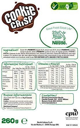 Cookie Crisp Cereali a Forma di Biscotto Cookie