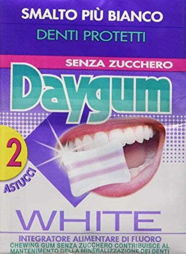 Daygum Gomma da Masticare White - 3 confezioni da 2 pezzi da 29 g [6 pezzi, 174 g]