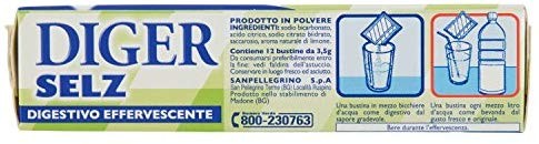 Diger Selz - Digestivo Effervescente, Gusto Limone, 12 bustine - 42 g