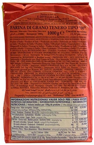 Divella farina di grano tenero tipo "00" per pizza kg 1 (082654)