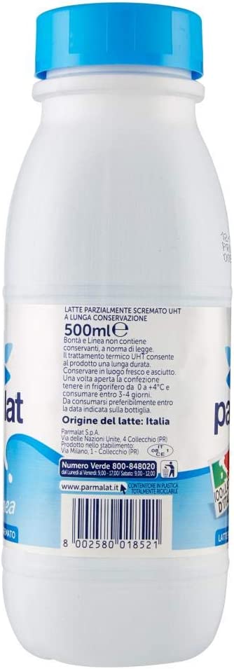 Parmalat Latte Basico in valigetta da 6 bottiglie, parzialmente scremato