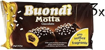 Motta Buondi - Torta di spugna per pasticceria con crema al cioccolato, 3 x 6, 828 g