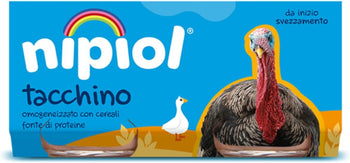 Nipiol Omogeneizzato Tacchino, 80 g, Confezione da 24