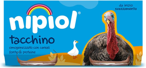 Nipiol Omogeneizzato Tacchino, 80 g, Confezione da 24