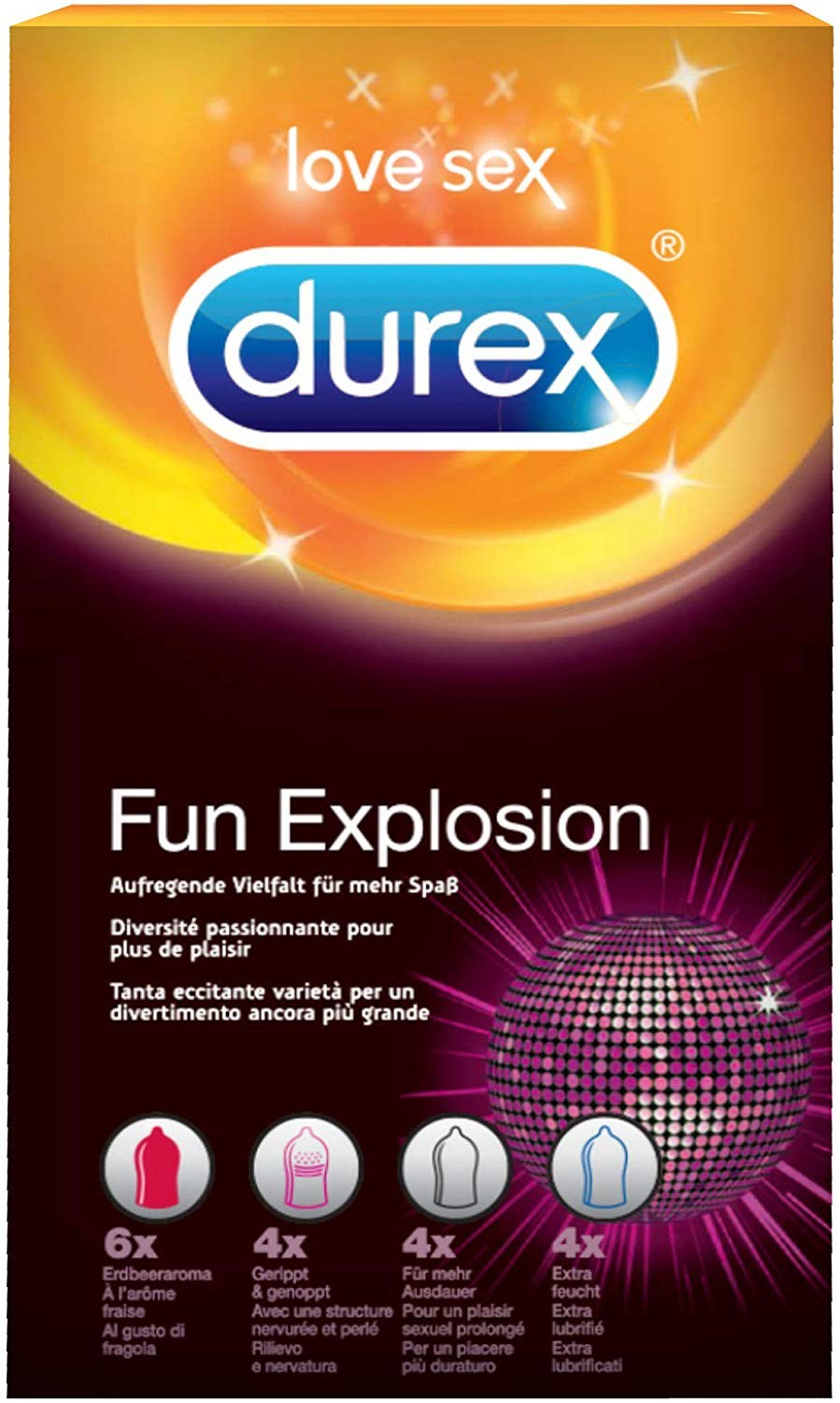 Durex Pleasuremax Preservativi Stimolanti con Nervature, 12 Profilattici
