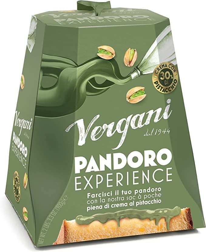 Vergani Pandoro Experience Sac A Poche Pistacchio, 850g