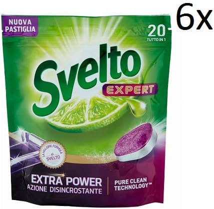 Svelto 6X Expert Extra Power - Pastiglie anticalcare per lavastoviglie 263g