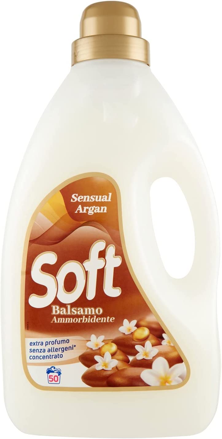 SOFT Ammorbidente Olio Di Argan, 50 Lavaggi, Soft, 3000ml