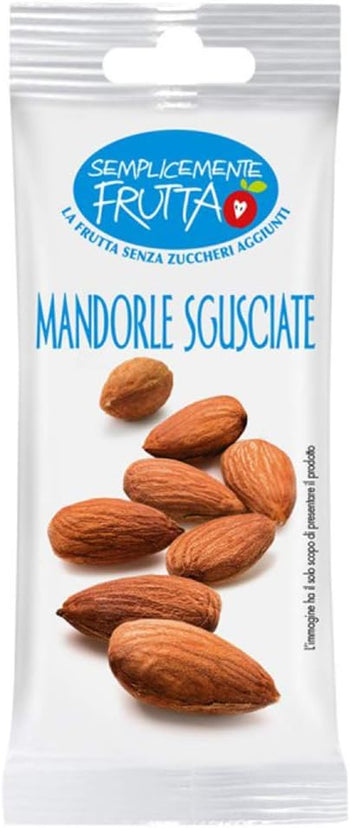 Eurocompany Mandorle Sgusciate "Semplicemente Frutta" - La Frutta Senza Zuccheri Aggiunti e Senza Conservanti - 12 bustine da 30g