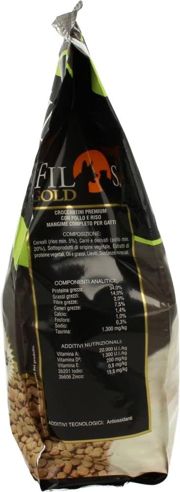 Filos Cibo Gatti Croccantini Pollo-Riso, 800g