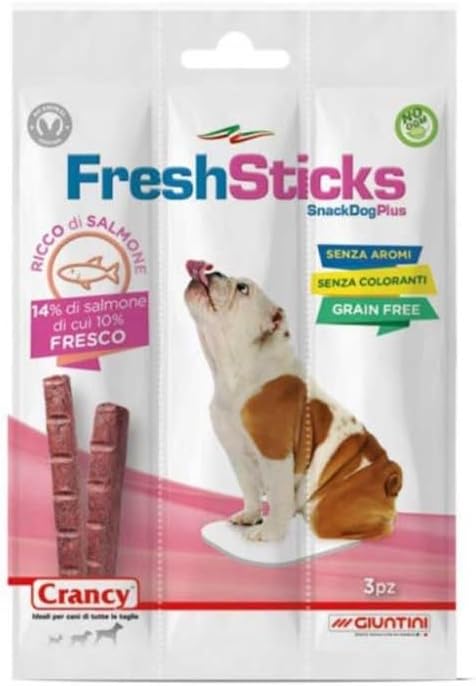 Giuntini Crancy Dog Fresh Sticks Salmone, 30 x 10g