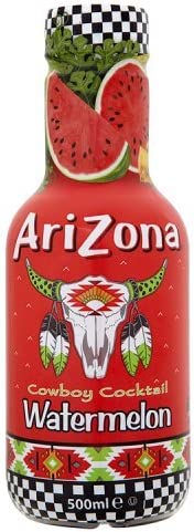 Arizona, Watermelon, Deliziosa Bevanda al Sapore di Anguria, Gusto Dolce e Delicato, Ideale da Gustare in Ogni Momento, Senza Aromi e Coloranti Artificiali, Bottiglia PET da 500 mL