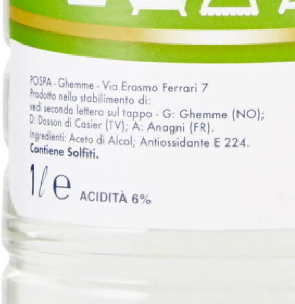 Brillaceto aceto di alcol per pulire e conservare - 6 pezzi da 1 litro [6 litri]