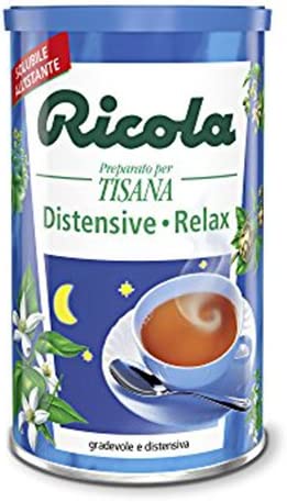 TISANA DISTENSIVA RICOLA BARATTOLO g 200 - Solubile all'istante, gradevole e distensiva - Senza Glutine