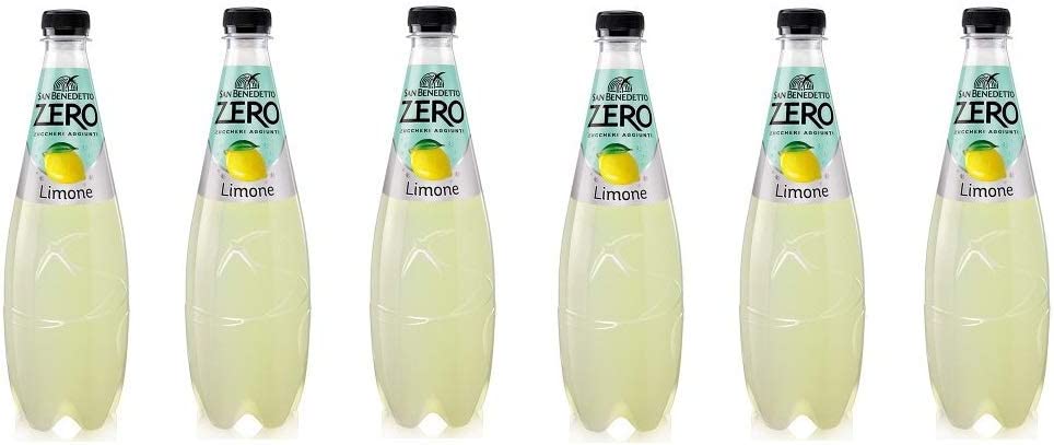 6 X San Benedetto Limone Zero PET bottiglia senza zucchero 75 cl limone limonade