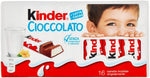 5X Ferrero, Kinder Cioccolato T16 Confezione da 200gr, Barrette ricoperte di cioccolato finissimo al latte [5 Pezzi]