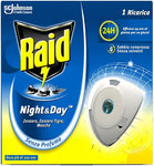 12 Raid Night & Day ricarica per diffusore Zanzare tigre e comune antizanzara