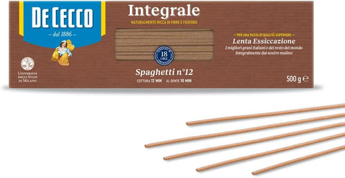 De Cecco Spaghetti Integrali 500 gr [Pacco da 5 Pezzi]