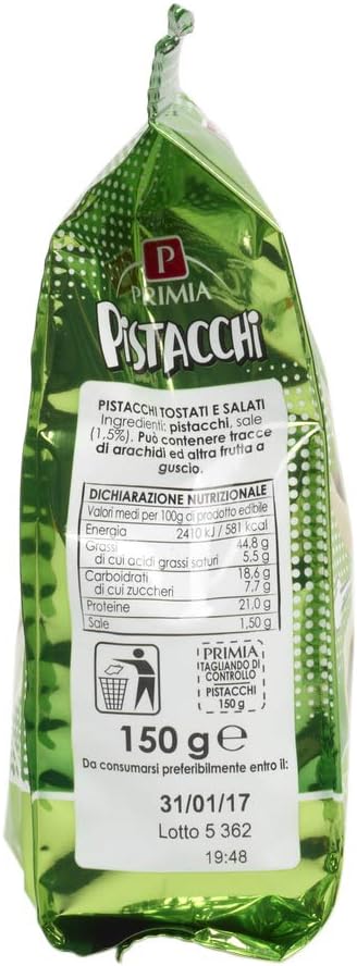 Eurocompany Pistacchi Tostati Salato, 150 g